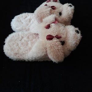 Pink puppy slippers